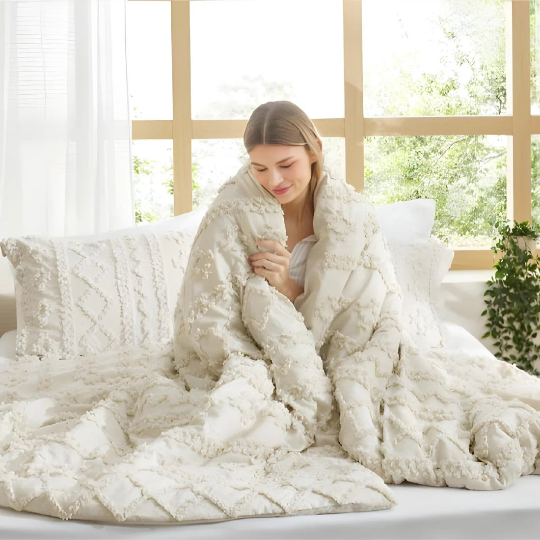 Boho Deluxe Embroidery Duvet Set