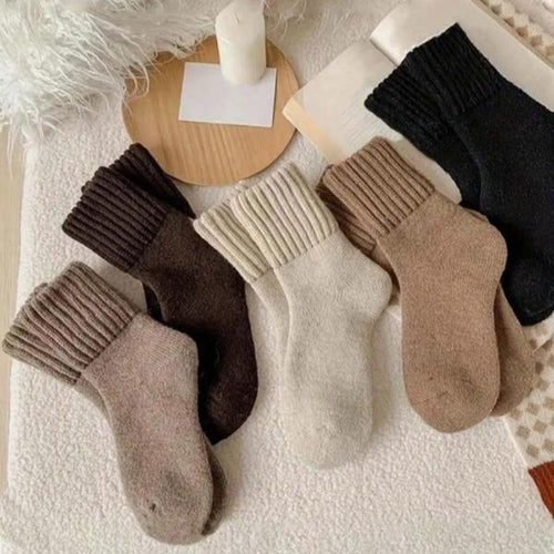 Warm Ribbed Socks Set – 5 Pairs